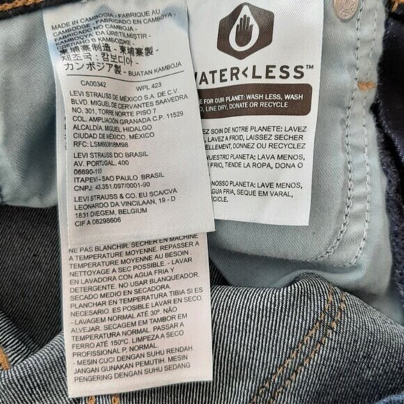 LEVI'S 312 | Shaping Slim Stretchy Dark Wash Crop Ankle Jeans Sz 25 Altered - Picture 12 of 15